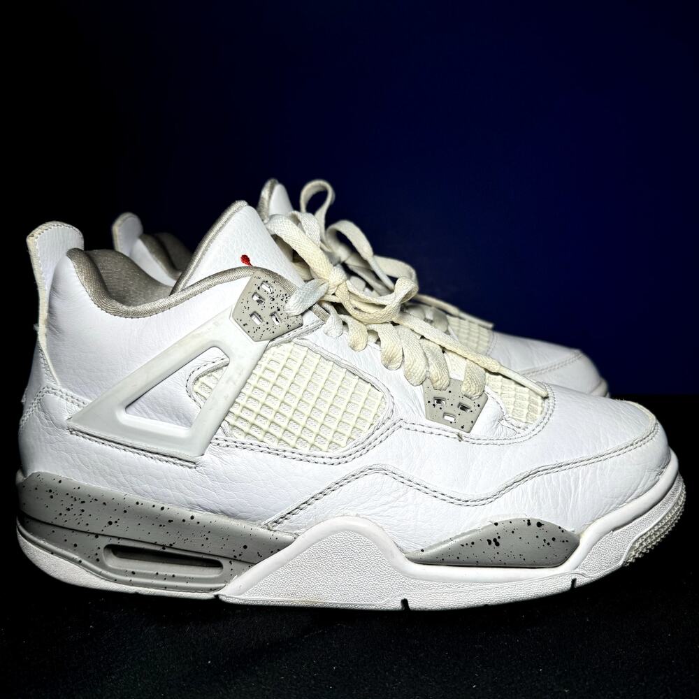 Size 7 - Nike Air Jordan 4 Retro GS White Oreo Men's Shoes